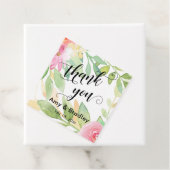 Étiquettes Cadeau Merci de script de fleurs roses Mariage personnali (En situation)