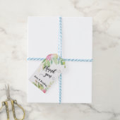 Étiquettes-cadeau Merci de script de fleurs roses Mariage personnali (Avec de laficelle)