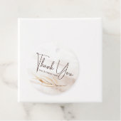 Étiquettes Cadeau Merci de script en marbre Boho (En situation)