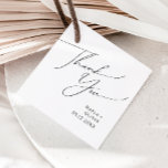 Étiquettes Cadeau Merci de script minimaliste Whimsical Favoriser le<br><div class="desc">Ces scripts minimalistes et fantaisistes merci les balises de faveur sont parfaits pour votre classique simple mariage boho moderne minimaliste noir et blanc. Le design se compose de calligraphie élégante, délicate et romantique écrite à la main et de typographie chic et formelle. Le look se marie bien avec n'importe quelle...</div>