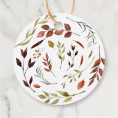 Étiquettes Cadeau Merci de serrure de sertissage de automne rustique (Dos)