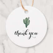 Étiquettes Cadeau Merci de verdure Cactus (Dos)
