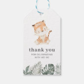 Étiquettes-cadeau Merci de verdure tigre (Devant)