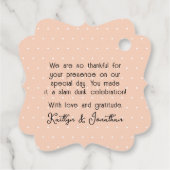 Étiquettes Cadeau Merci de Wedding shower de basket-ball monogramme (Dos)