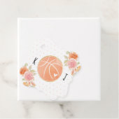 Étiquettes Cadeau Merci de Wedding shower de basket-ball monogramme (En situation)