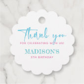 Étiquettes Cadeau Merci d'été fête d'anniversaire (Dos)