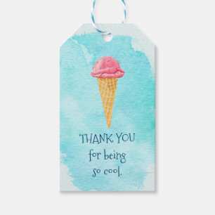 Étiquettes-cadeau Merci D'Être Aussi Cool Crème Glaciaire
