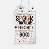 Étiquettes-cadeau Merci d'être un enseignant Spotacular halloween (Devant)
