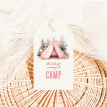 Merci d'être venu au Camp Gift Favor Tag