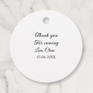 Étiquettes Cadeau merci d'être venu nom du texte message
