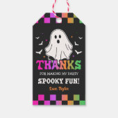 Étiquettes-cadeau Merci d'Halloween Ghost Retro (Devant)
