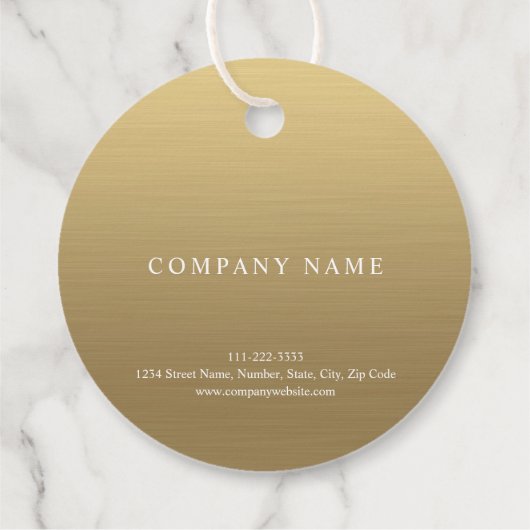 Étiquettes Cadeau Merci d'or (Dos)