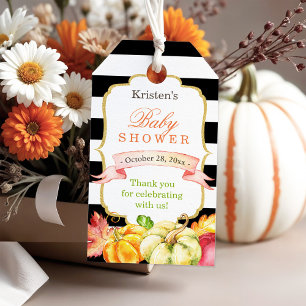 Étiquettes-cadeau Merci du Baby shower de l'automne du petit Citroui
