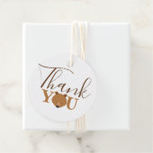 Étiquettes Cadeau Merci du visage de l'ours (En situation)