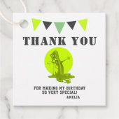 Étiquettes Cadeau Merci éffrayant vert mince Monster (Devant)