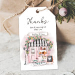 Étiquettes-cadeau Merci Eiffel Paris Baby shower parisien<br><div class="desc">Descriptif Une aquarelle Paris Café Français Thématique Favoriser Tag ! Conçu pour correspondre à notre collection de thème Paris Café Français. ► PERSONNALISEZ facilement ce design avec vos détails via le bouton "PERSONNALISER" ! ← Si vous avez besoin de coordonner les articles de MATCHING, veuillez consulter notre collection ou notre...</div>