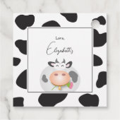 Étiquettes Cadeau Merci Élégant Pour L'Impression Whimsical De Vache (Dos)
