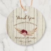 Étiquettes Cadeau Merci en herbe Pampas pour Mariage à venir (Devant)