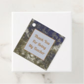 Étiquettes Cadeau Merci Enseignant Abstrait Gold Blue Appréciation (En situation)