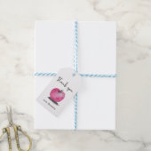 Étiquettes-cadeau Merci enseignant cadeau pomme aquarelle (Avec de laficelle)