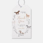 Étiquettes-cadeau Merci équestre occidental Tags (Devant)