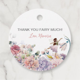 Étiquettes Cadeau Merci Fairy Many, fête d'anniversaire enchantée