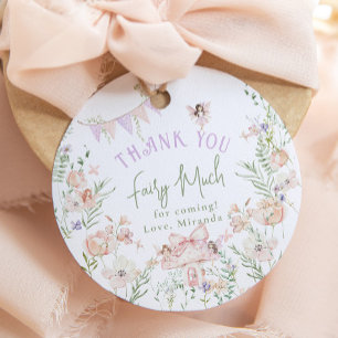 Étiquettes Cadeau Merci Fée Beaucoup Fée 1er Anniversaire Fantaisist