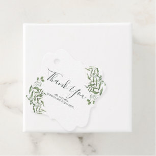 Étiquettes Cadeau Merci Feuille de l'Eucalyptus efficace du budget