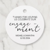 Étiquettes Cadeau Merci Fiançailles de la monnaie (Devant)
