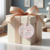 Étiquettes Cadeau Merci Fleur sauvage doux