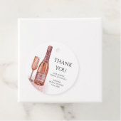 Étiquettes Cadeau Merci Fleurs et Prosecco pour la fête de mariage (En situation)