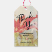 Étiquettes-cadeau Merci Fleurs rouges Favoriser Modèle de balise (Devant)