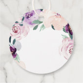 Étiquettes Cadeau Merci floral botanique violet en fleurs (Dos)