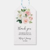 Étiquettes-cadeau Merci floral élégant (Devant)