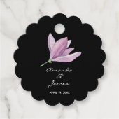 Étiquettes Cadeau Merci floral violet chic (Devant)