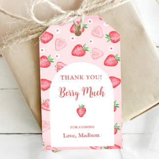 Étiquettes-cadeau Merci fraise Berry Beaucoup d'étiquettes cadeaux