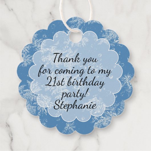 Étiquettes Cadeau Merci - Frozen Frost Flakes Photographie d'hiver (Dos)