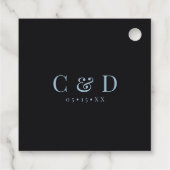 Étiquettes Cadeau Merci gothique Dusty bleu Floral Spiderweb (Dos)