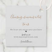 Étiquettes Cadeau Merci gris de marbre rose simple (Dos)