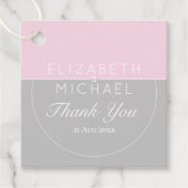 Étiquettes Cadeau Merci gris rose sucre favori Mots clés (Devant)