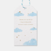 Étiquettes-cadeau Merci Hot Air Balloon Teddy Bear rose (Dos)