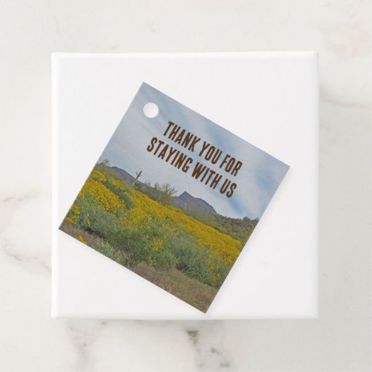 Étiquettes Cadeau Merci House Invité Rustique Sud-Ouest Cabine (En situation)