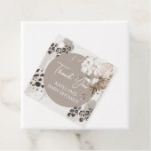 Étiquettes Cadeau Merci Imprimé Léopard (En situation)