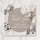 Étiquettes Cadeau Merci Imprimé Léopard (Devant)