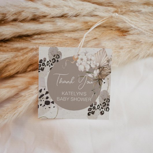 Étiquettes Cadeau Merci Imprimé Léopard