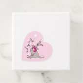 Étiquettes Cadeau Merci kangourou avec les coeurs (En situation)