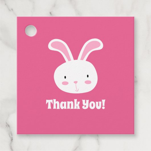 Étiquettes Cadeau Merci lapin mignon (Devant)