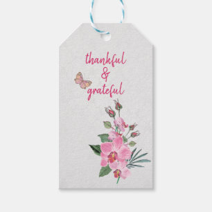 Étiquettes-cadeau merci le bouquet magnolia