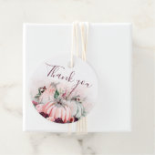 Étiquettes Cadeau Merci les citrouilles d'automne (En situation)