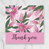 Étiquettes Cadeau Merci Lily Rose Bloom / Bienvenue (Devant)